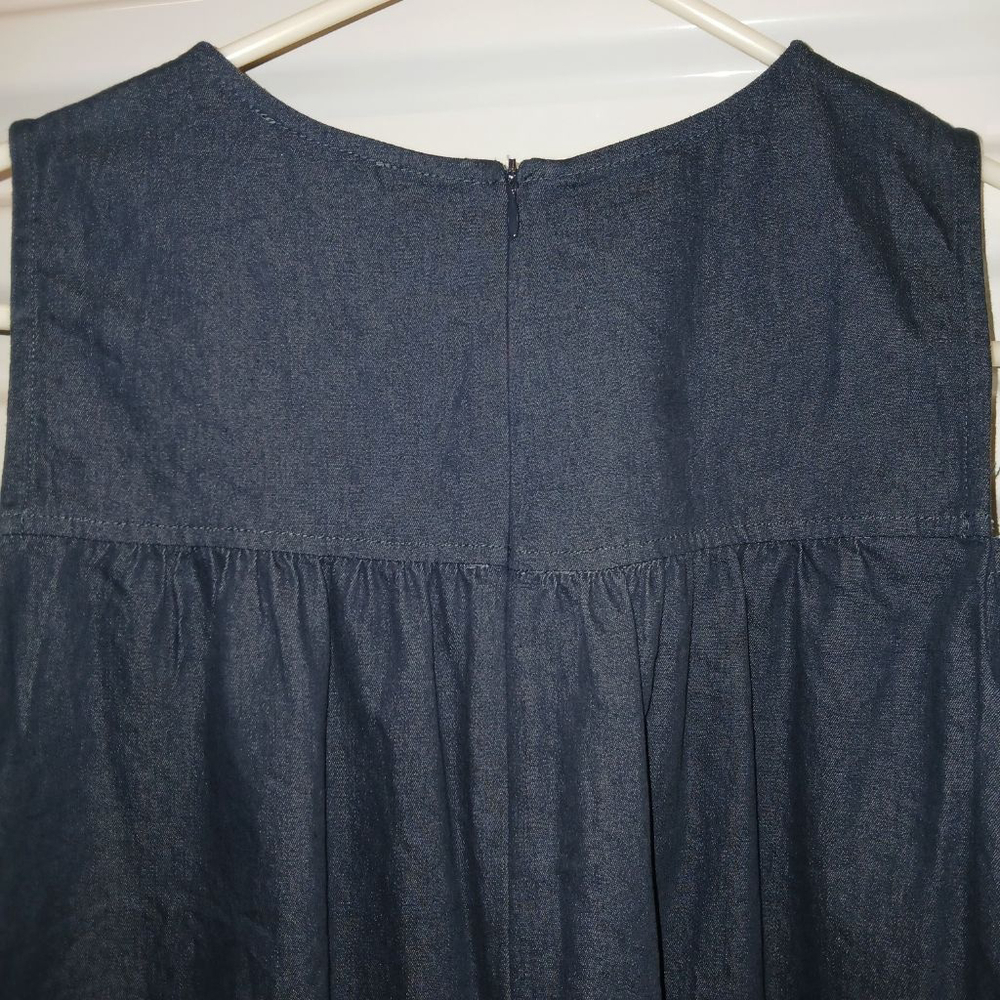 Women's Maggy L Blue Cold Shoulder Denim Dress Size 4 - Picture 3 of 8